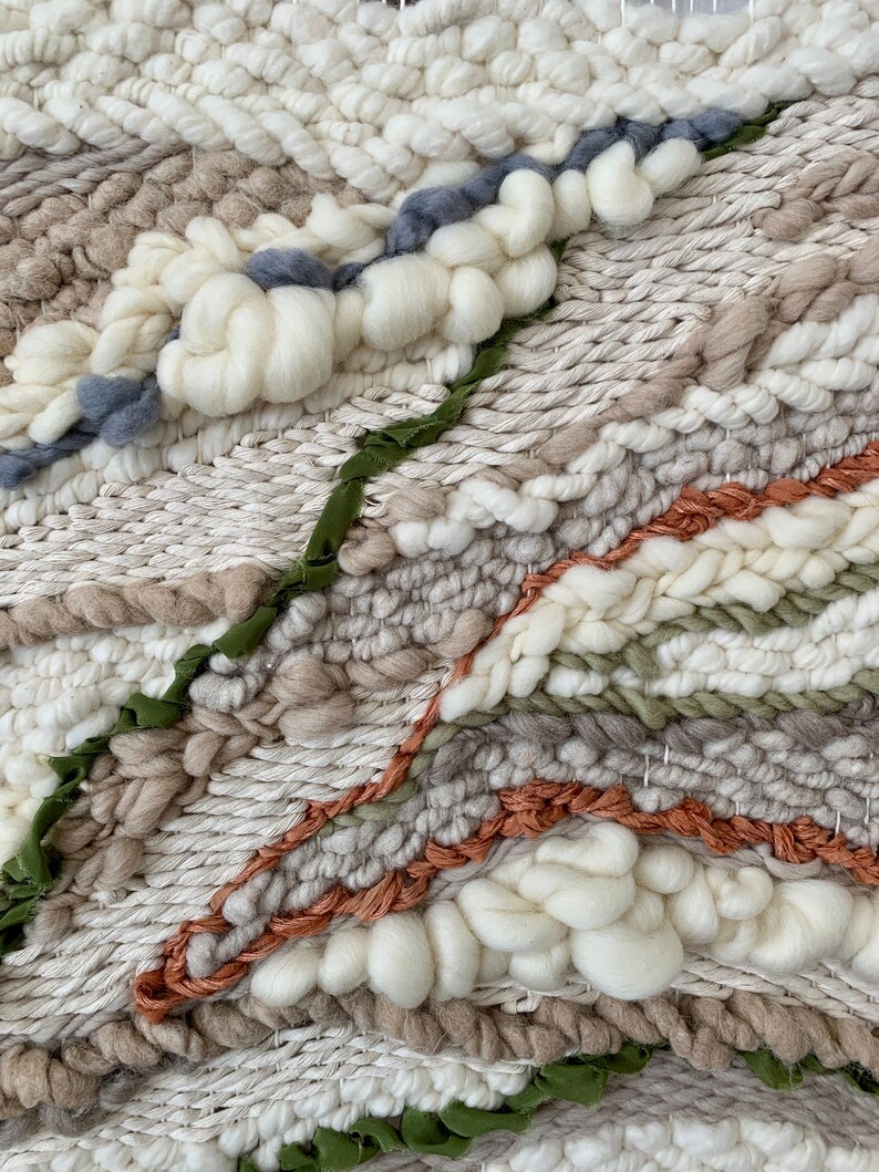 Large Wall Hanging Green Wall Hanging Neutral Wall Hanging Etsy