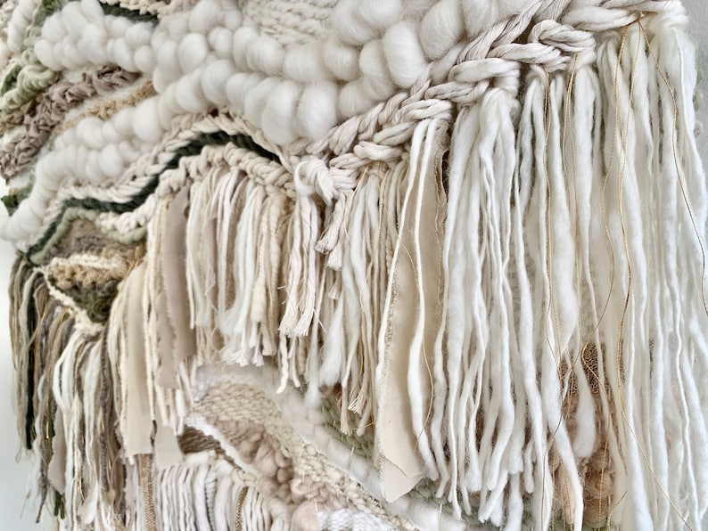 Large Wall Hanging Green Woven Wall Tapestry Boho Wall Decor Etsy