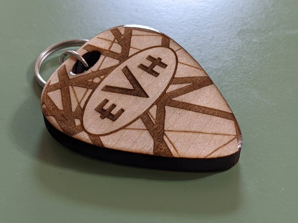 Van Halen Logo, Eddie Van Halen Guitar Pick Keychain - EVH Logo, Rock…