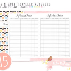 A5 Workout Tracker Traveler Notebook Refill. Printable TN PDF | Etsy