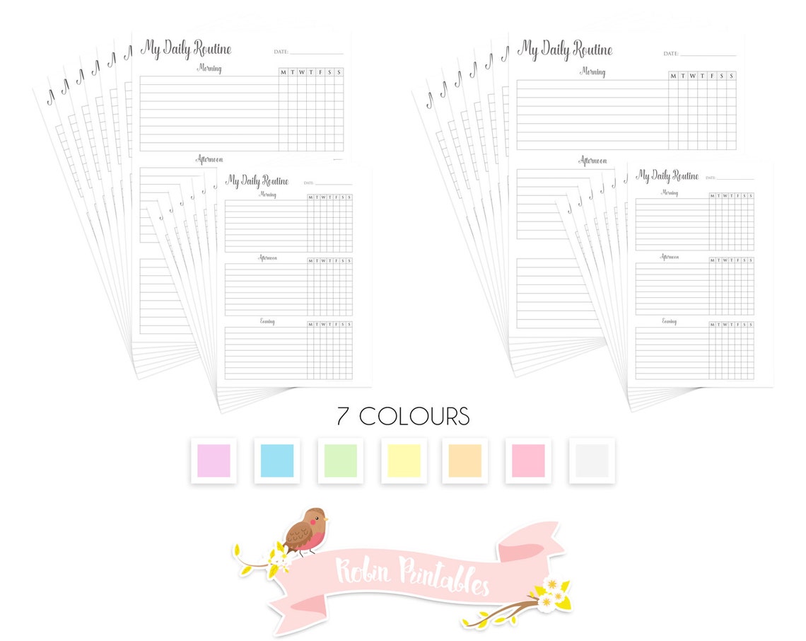 Daily Habits Printable Planner Insert Page. A4 Letter A5 | Etsy