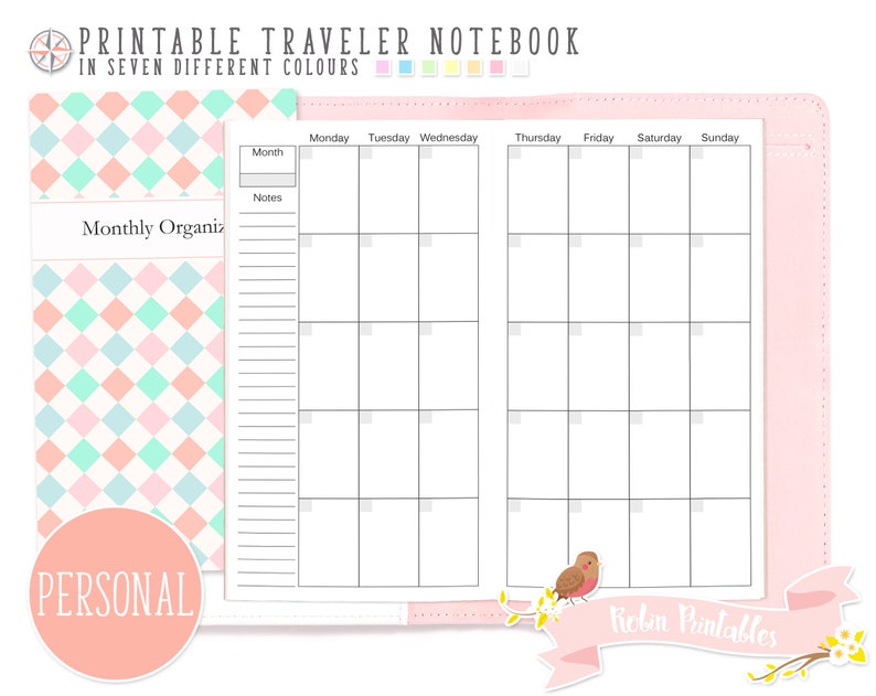 Particular person Month-to-month Organizer Traveler Laptop computer Refill Printable TN PDF Obtain for Person Employ Thirty day period Planner, Agenda, Month-to-month Method Inserts photograph relating to Monthly Organizer referred to as Unique Regular Organizer Traveler Laptop computer Refill Printable TN PDF Obtain for Person Seek the services of Thirty day period Planner, Program, Every month Program Inserts
