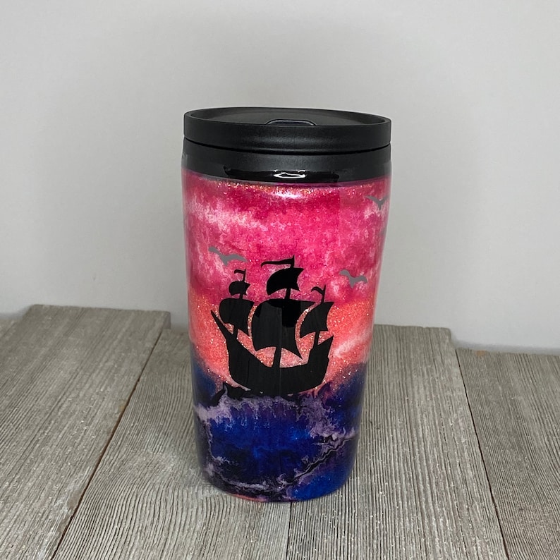 single walled 16 ounce READY TO SHIP pirate ship tumbler