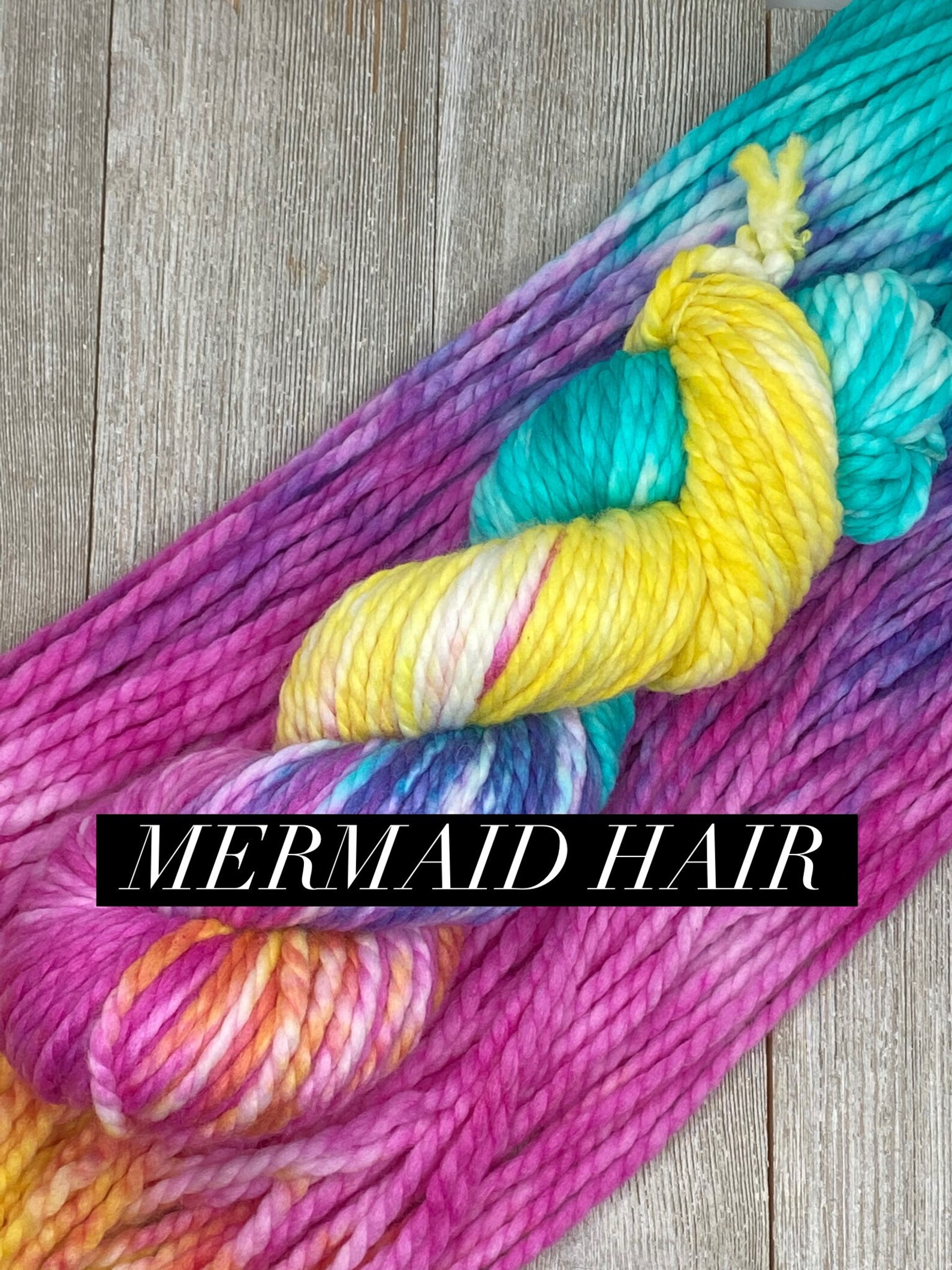 Mermaid Hair Hand Dyed Yarn Bulky Weight superwash Super Etsy