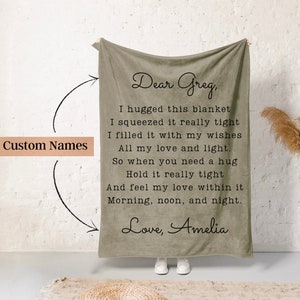 I HUGGED THIS BLANKET Gift For Him Personalized Blanket Birthday Gift Mom Gift For Girlfriend Boyfriend Her Valentines Gift For Her
