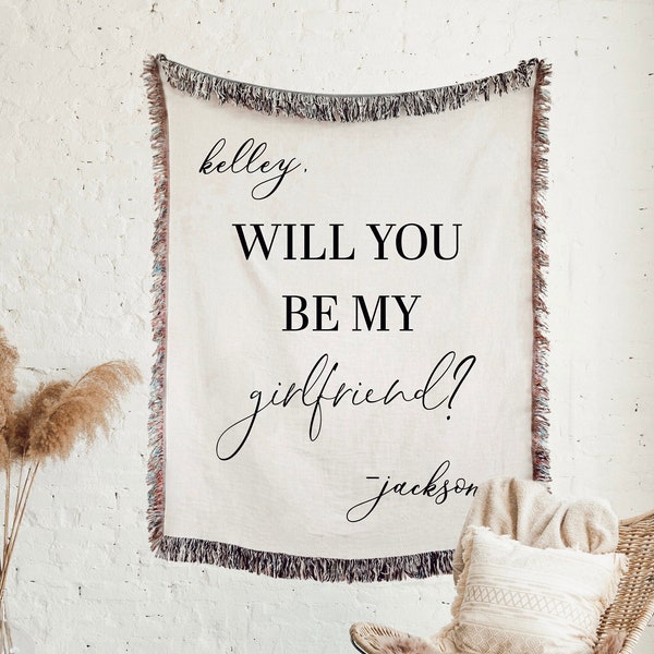 Will you be my GIRLFRIEND Will you be my BOYFRIEND Gift for Boyfriend Cotton Anniversary Gift for Girlfriend Proposal Gift for Girlfriend