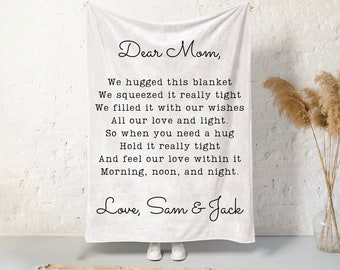 Dear Mom Personalized Blanket Birthday Gift For Mom Grandma Blanket Boy Mom Gift For Wife Birthday Gift For Her Mother’s Day Gift Girlfriend