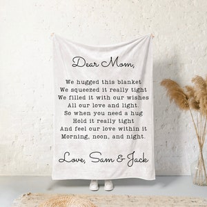 Dear Mom Personalized Blanket Birthday Gift For Mom Grandma Blanket Boy Mom Gift For Wife Birthday Gift For Her Mother’s Day Gift Girlfriend
