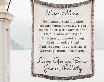 SALE! Poem Blanket Personalized Birthday Gift For Mom Blanket Mother’s Day Gift Grandma Wife Birthday Gift Cotten Anniversary Love Woven