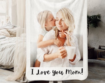 SALE!*** Gift for Mom - Mothers Day Gift Personalized Photo Blanket Pictures Custom Blanket Photo Gifts Anniversary Gift Grandma Gift Adults