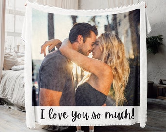 SALE!*** Gift for Her - For Him Personalized Photo Blanket Custom Picture Blanket Photo Gift Anniversary Gift Adult Blanket Mothers Day Gift