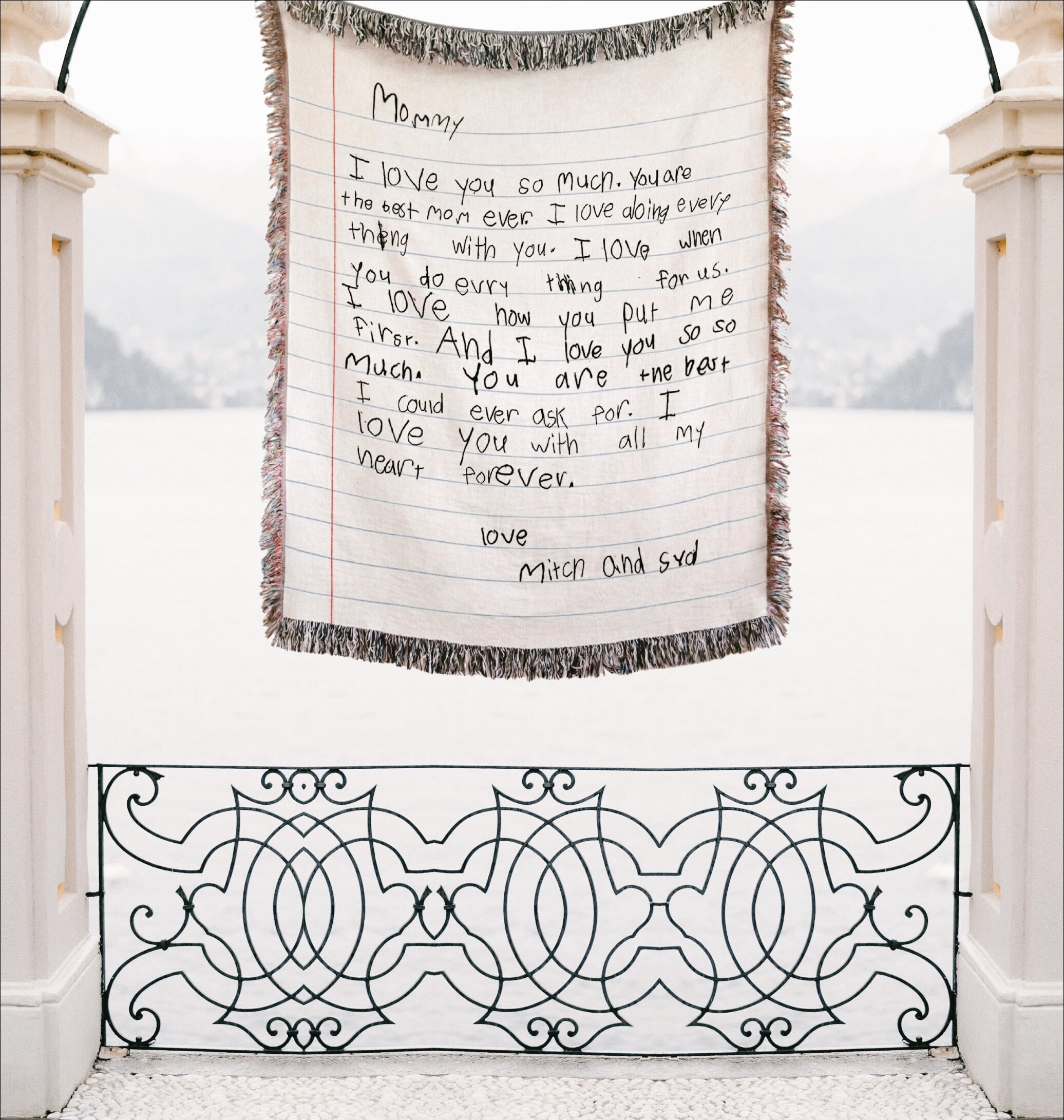 LETTER BLANKET Personalized Gift Love Birthday Gift For Mom Dad