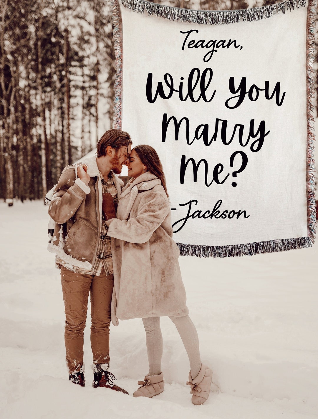 WILL YOU MARRY Me Sign Blanket Proposal Ideas Wedding Proposal