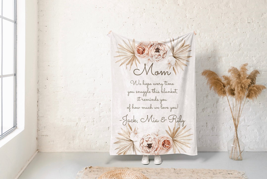 Personalized Mother’s Day Gift Blanket Custom Boho Blanket Mom Gift for ...