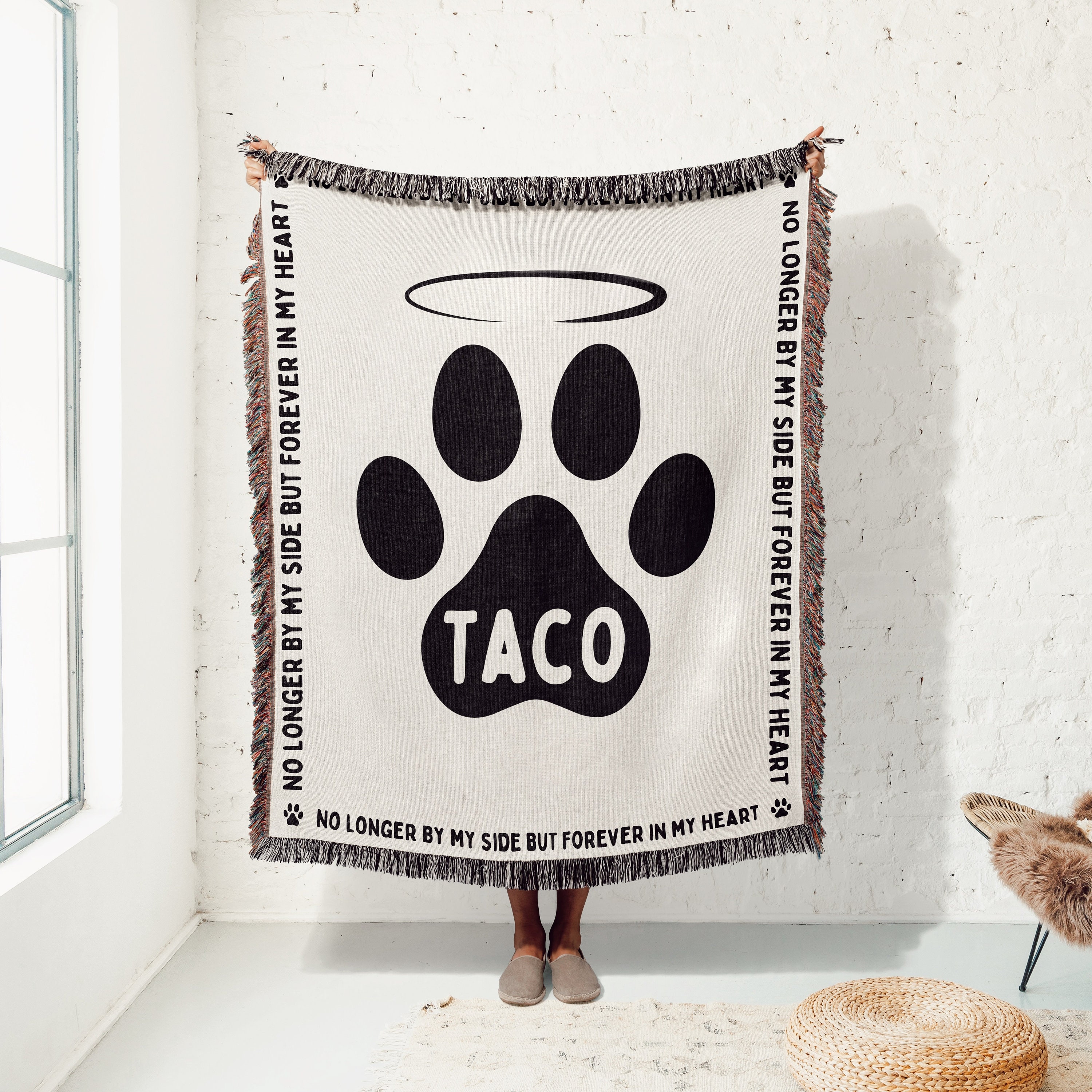 Personalized Pet Memorial Blanket No Longer by My Side but Etsy