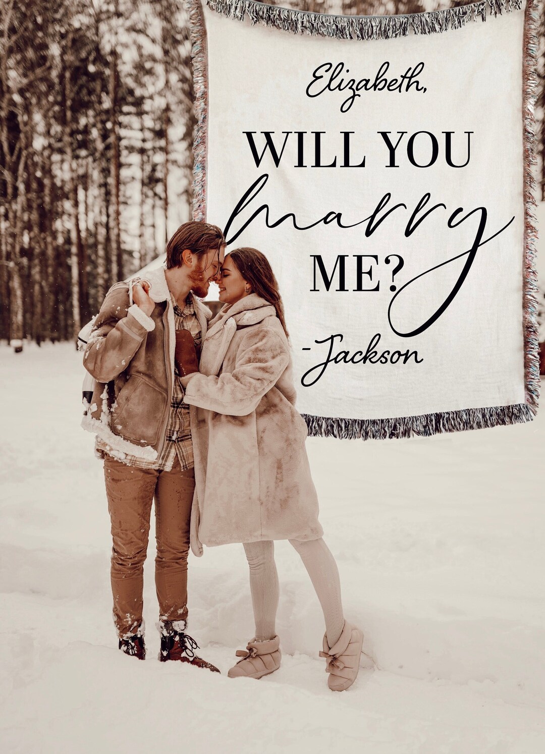 WILL YOU MARRY Me Sign Blanket Proposal Ideas Wedding Proposal