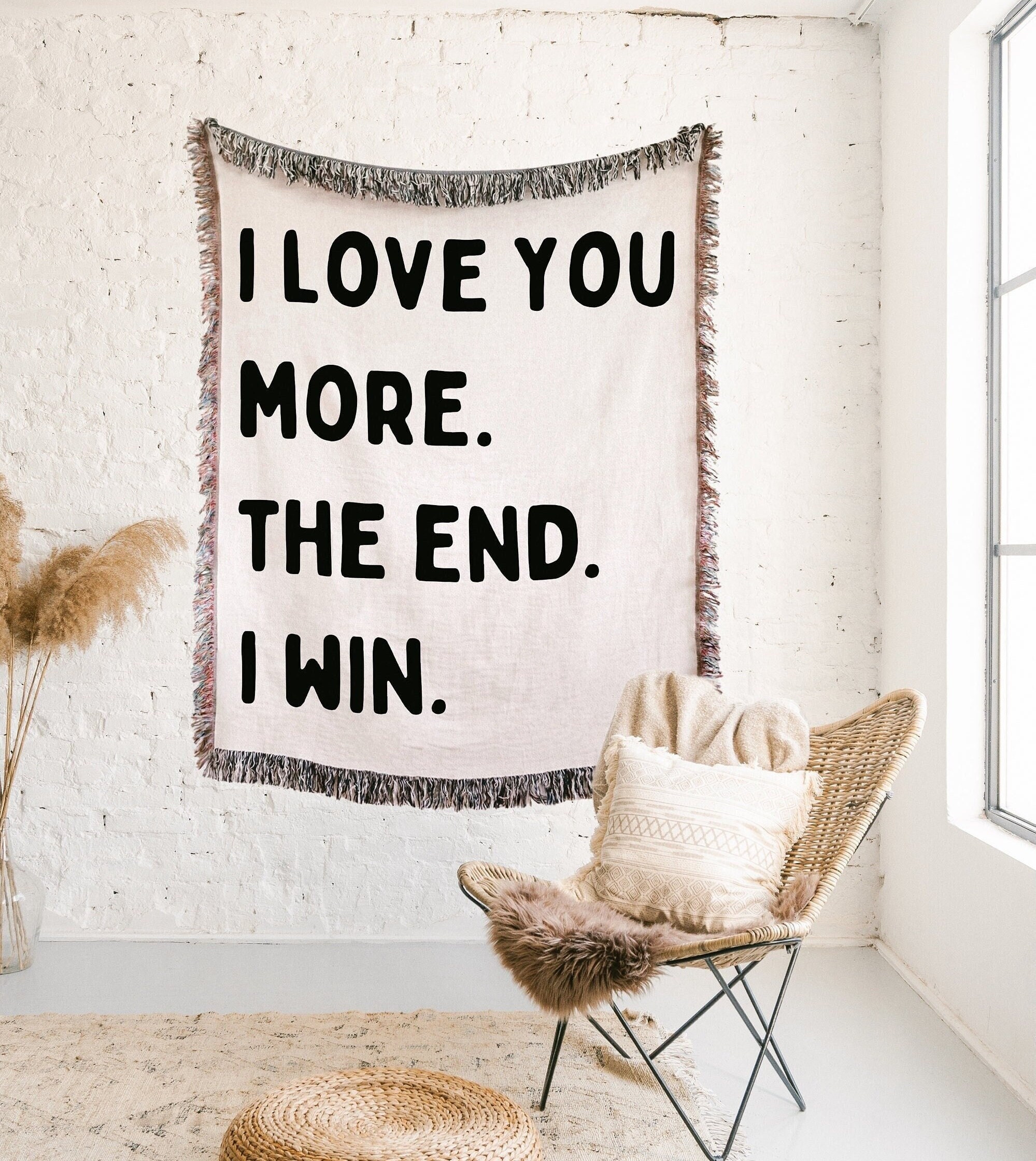 I Love You More Cotton Throw