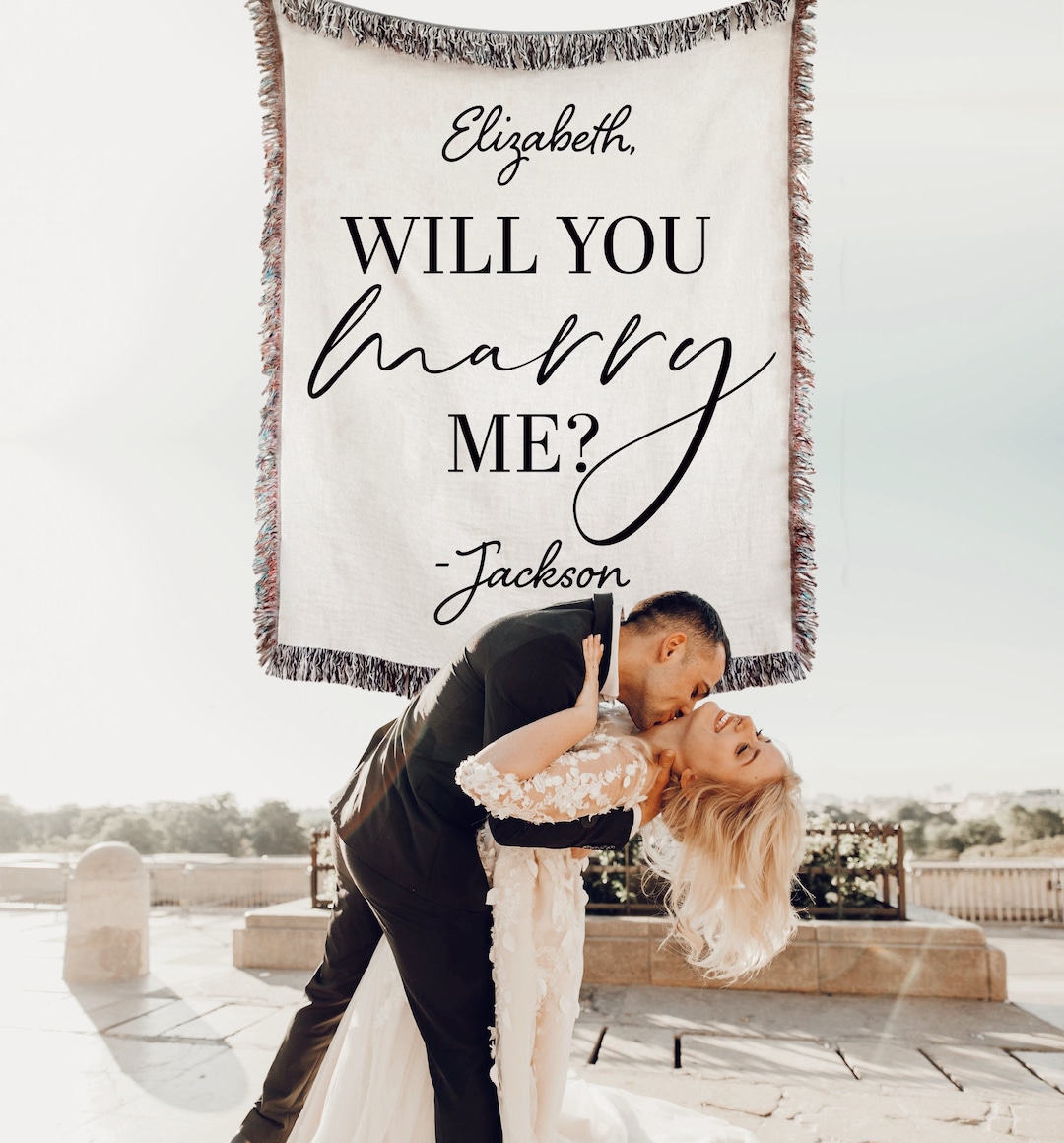 MARRY Me Sign Blanket, Proposal Ideas Wedding Proposal Decorations