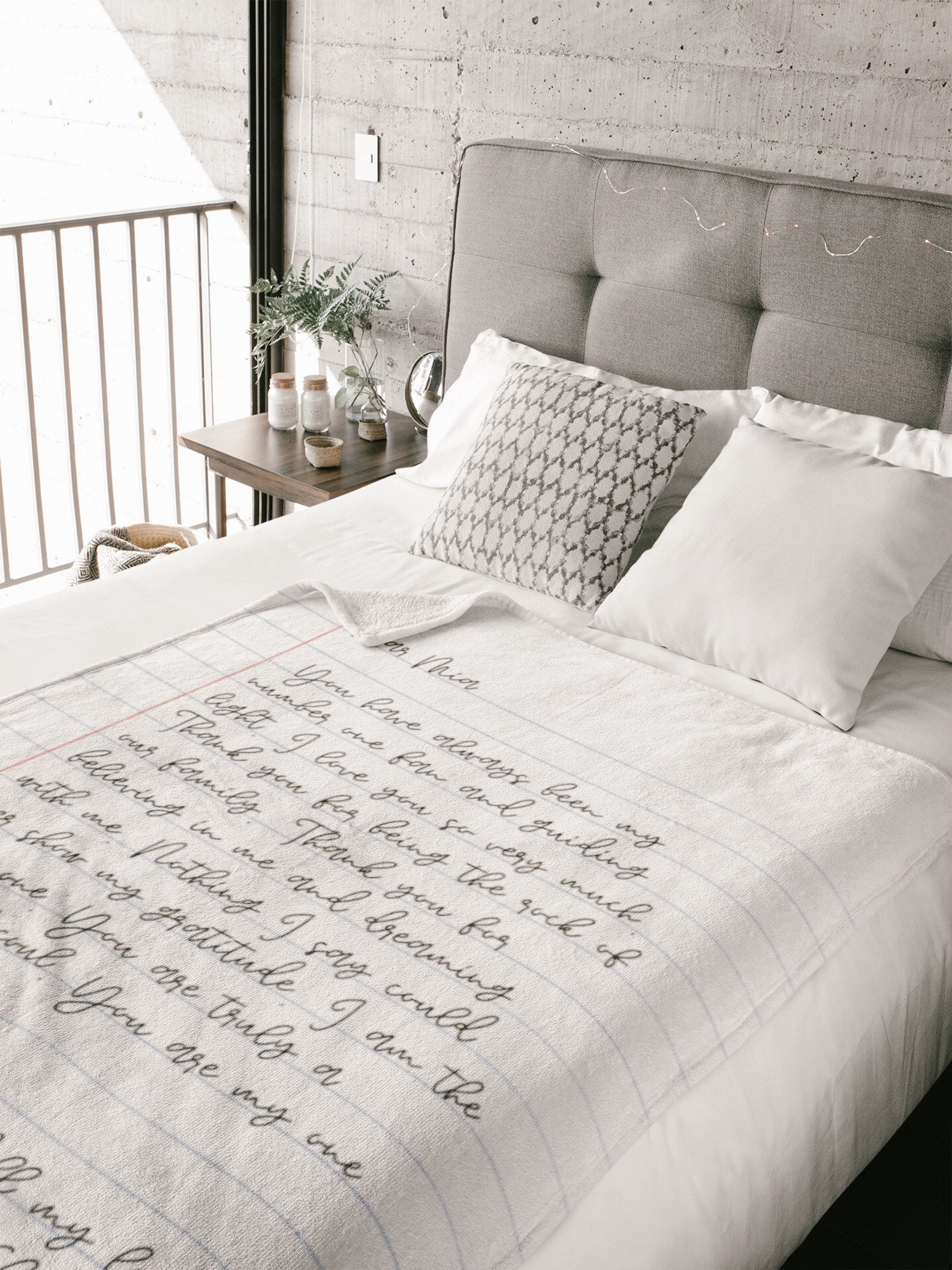 Letter Blanket Love Personalized Handwriting For Mom Kid Art Etsy