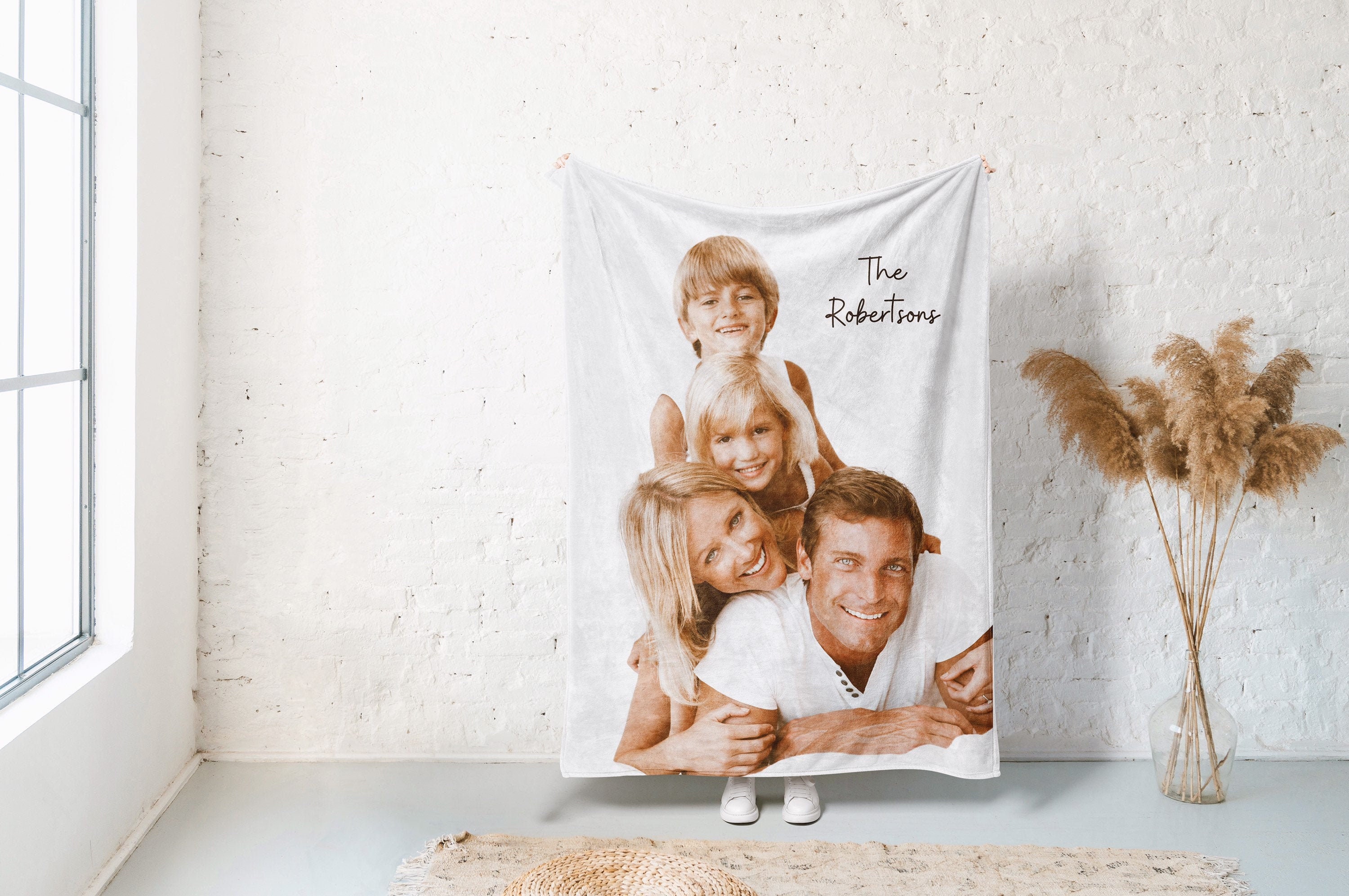 Personalized Photo Blanket Custom Photo Blanket Customizable Etsy