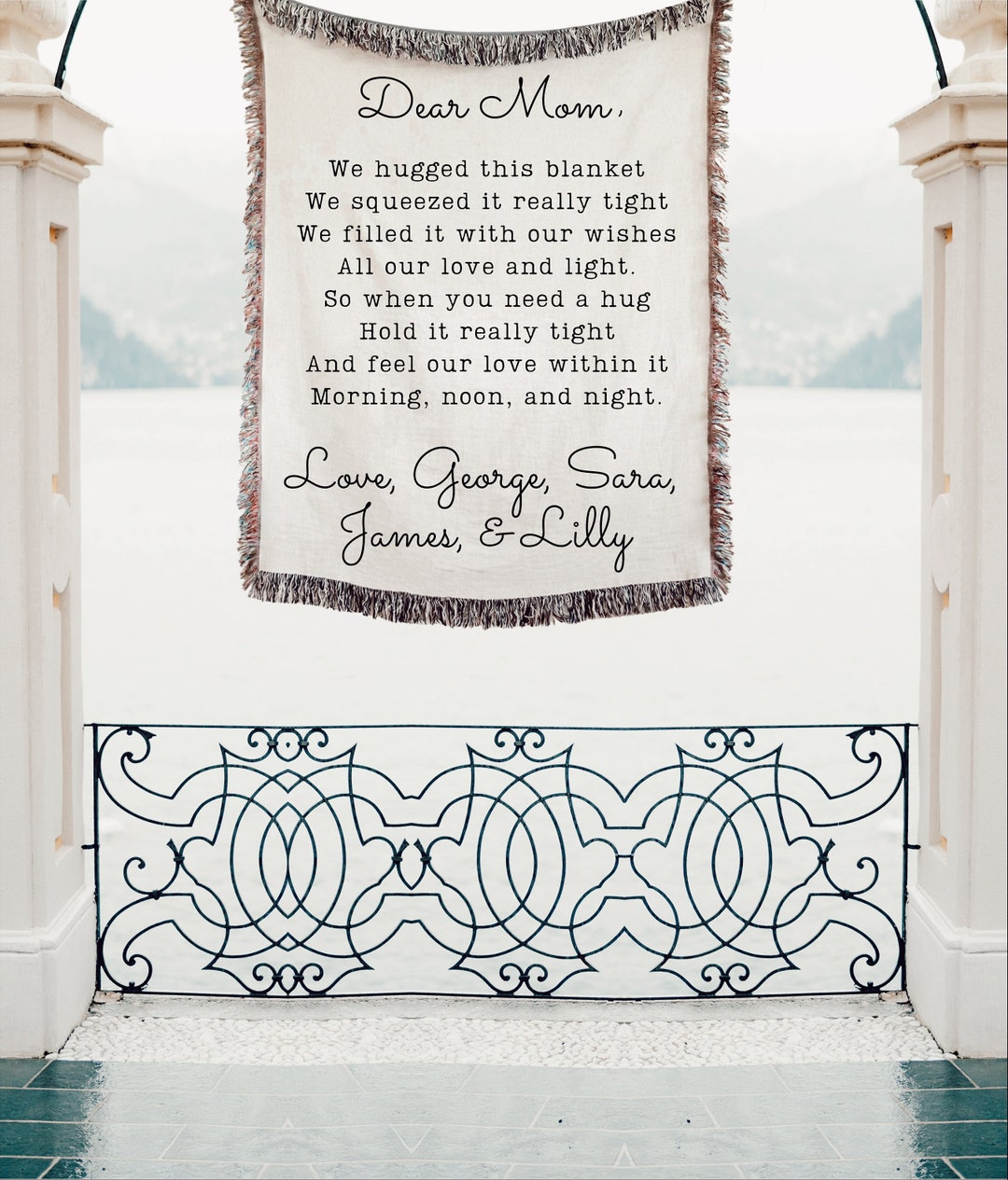 SALE Poem Blanket Personalized Birthday Gift for Mom Blanket Etsy