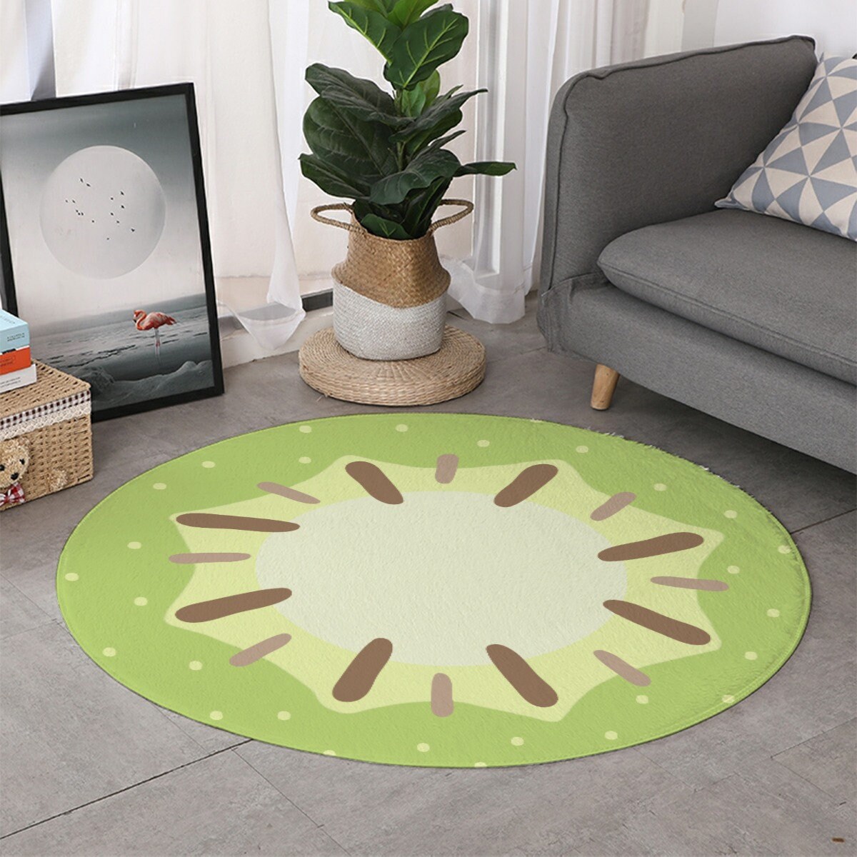 Kiwi Mat Blue Dog Family Playroom Mat Foldable Mat, Bluey Mat, Kiwi Rug