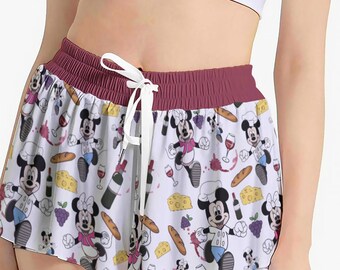 Wine and Dine Mickey Minnie Run Disney Skort | Disney Food Wine Festival Outfit | runDisney Race Costume | Disney Half Marathon