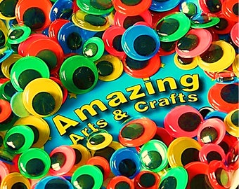 500 Autoadesivo gli occhi wiggle Googly Wiggly Craft appiccicoso Google 10mm 12mm 15mm