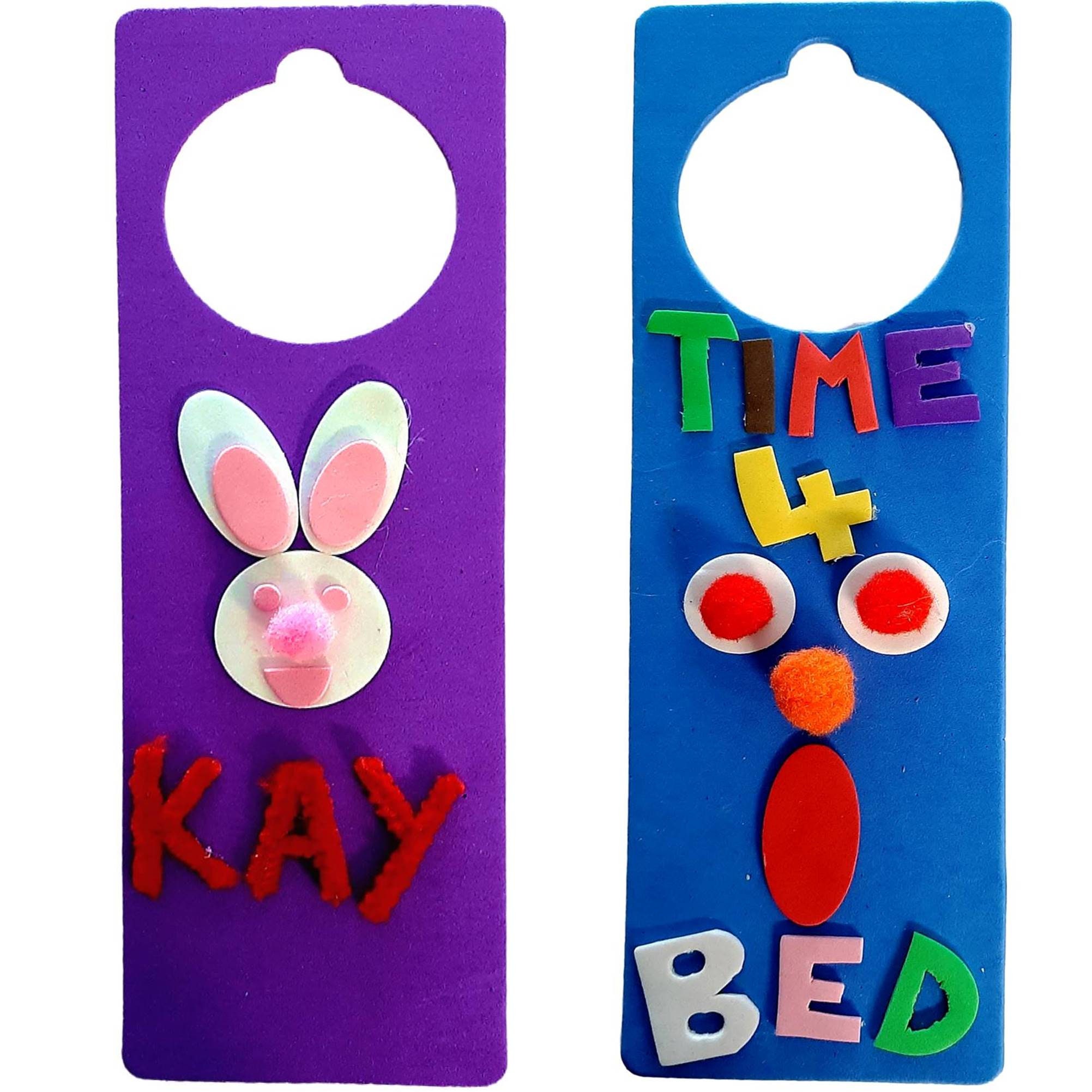 Foam Craft Door Hangers Bulk Class Pack 30 Pieces in Assorted Colours