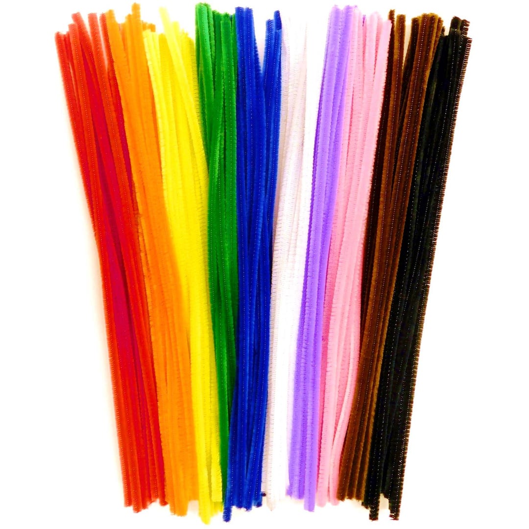 Jumbo Pipe Cleaners 300mm X 6mm Assorted Colours 50pieces - Etsy