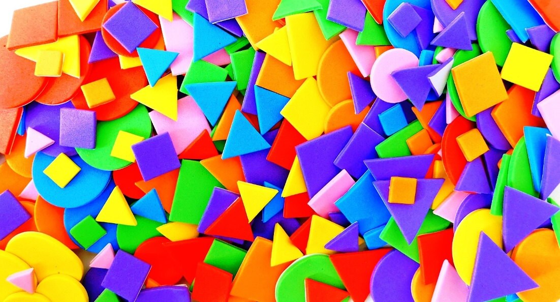 Craft Foam Shapes Assorted Colours 200 pieces Etsy