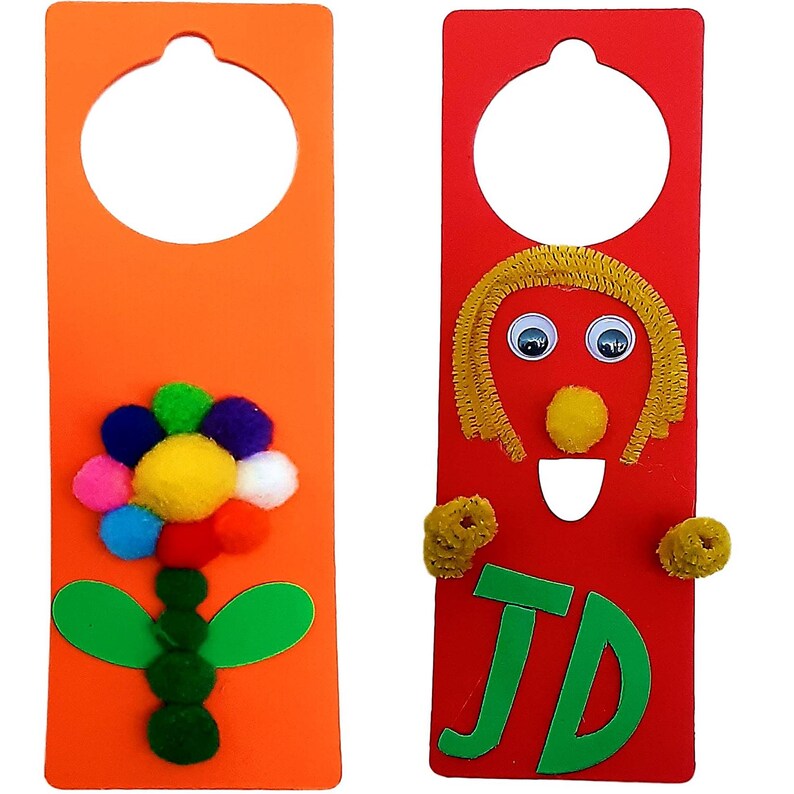 Foam Craft Door Hangers Bulk Class Pack 30 Pieces in Assorted Colours