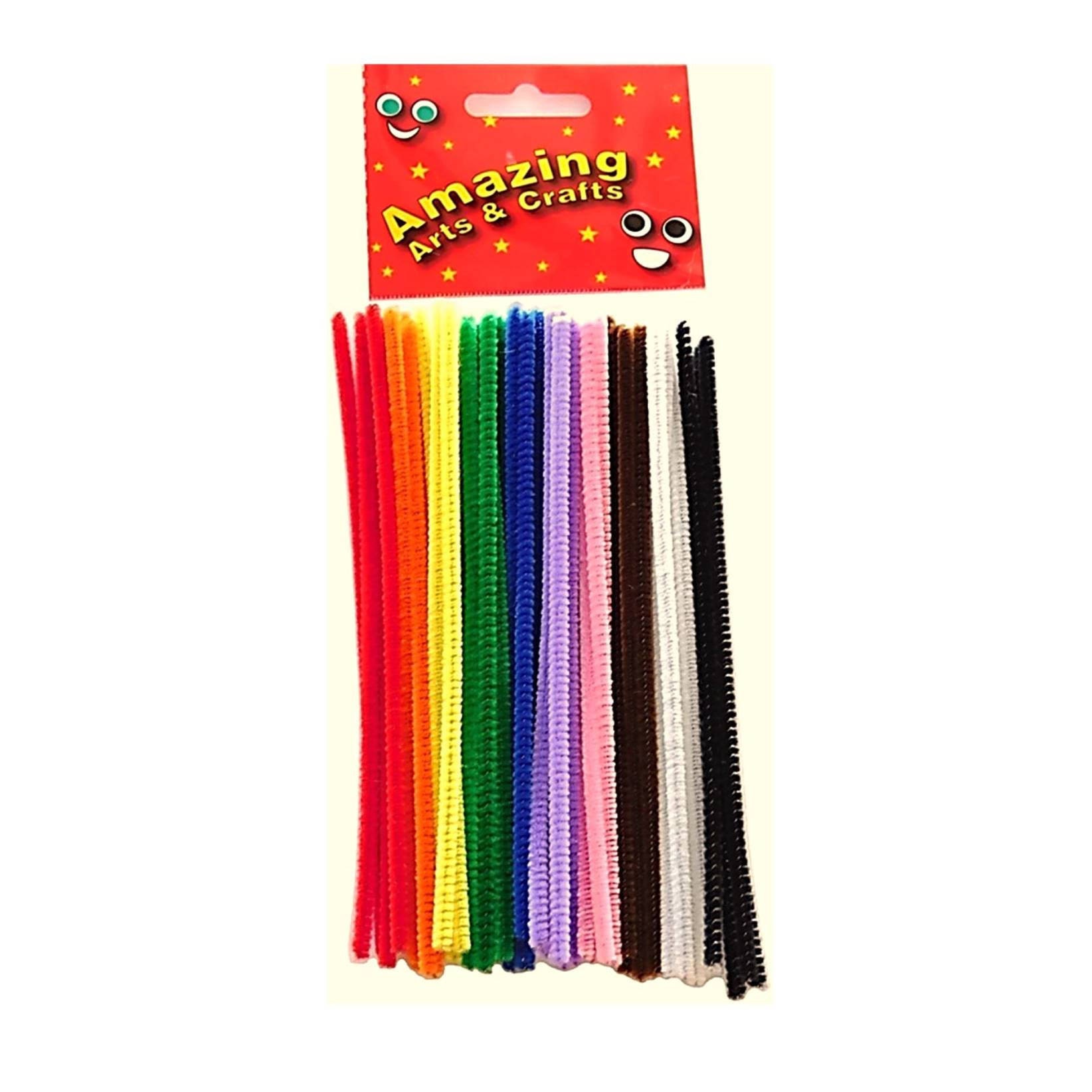 Black Pipe Cleaners, 150mm x 4mm, 50 pieces