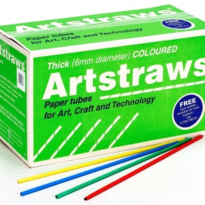 Artstraws Long Paper Straws Bulk Pack for Arts and Crafts 1,800