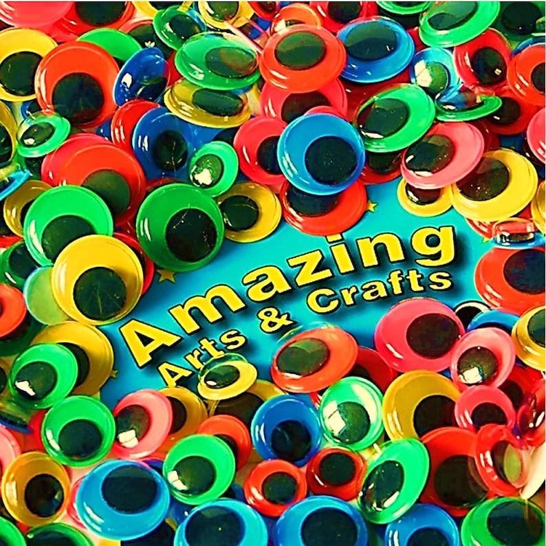500 Wiggle Googly Wiggly Eyes with Coloured Backgrounds Assorted sizes and colours 10mm 12mm 15mm