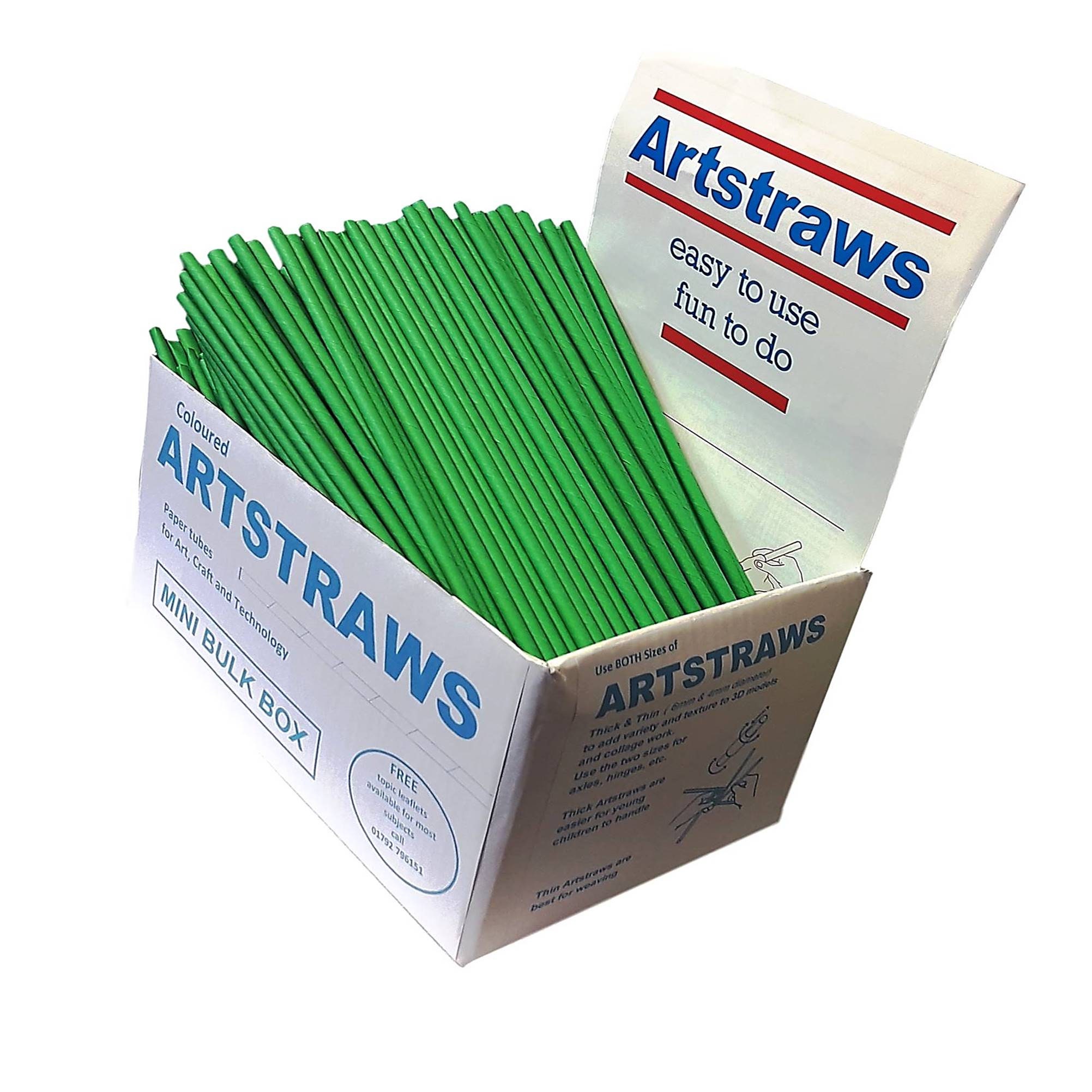 Artstraws Mini Bulk Pack Green Paper Straws Art Straws Green 500