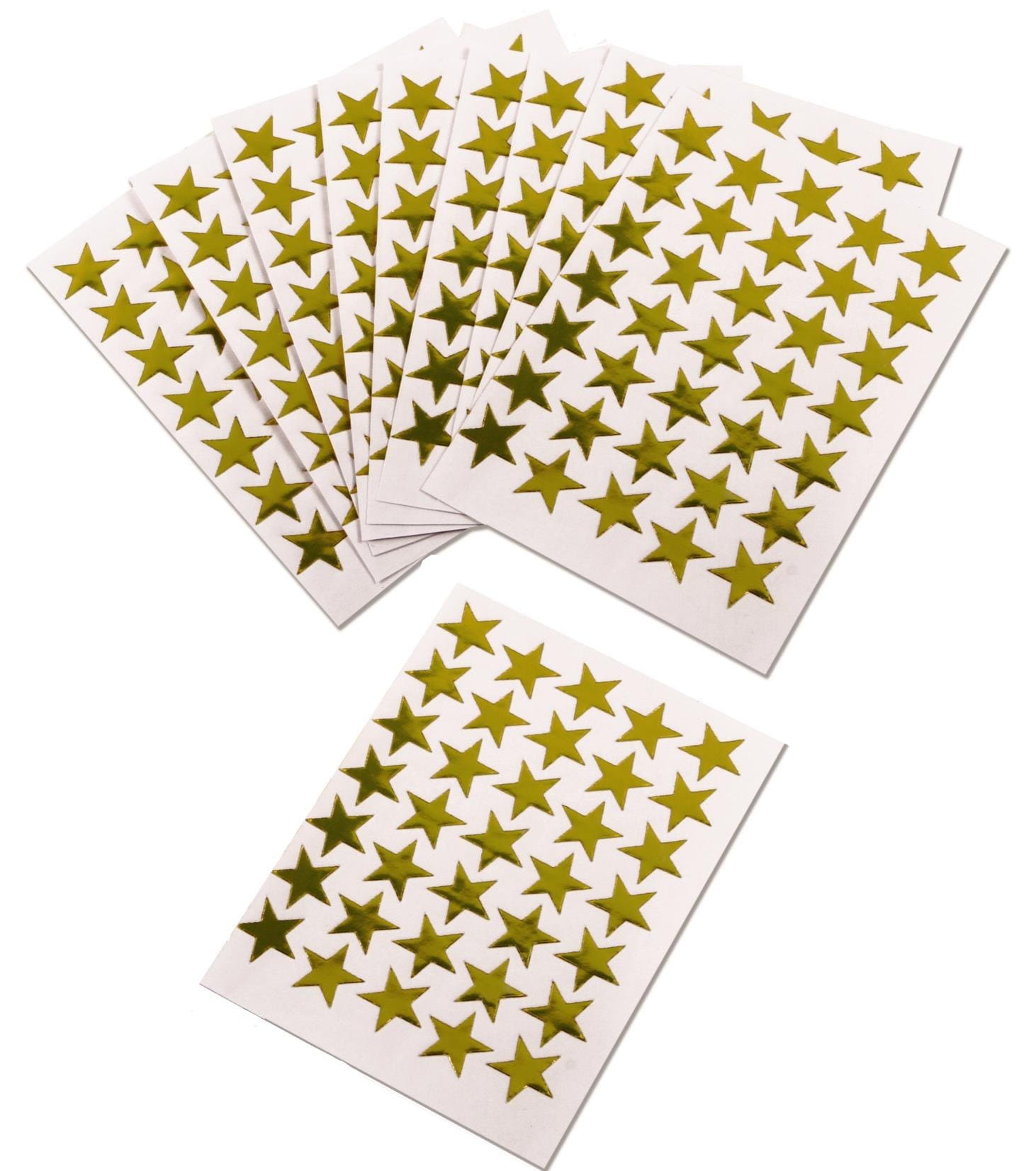10 Sheets School Teacher Office Merit Reward Gold Star Self-adhesive Sticker 