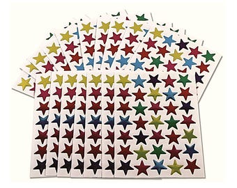 700 Reward Stickers Stars Coloured Teacher Merit award