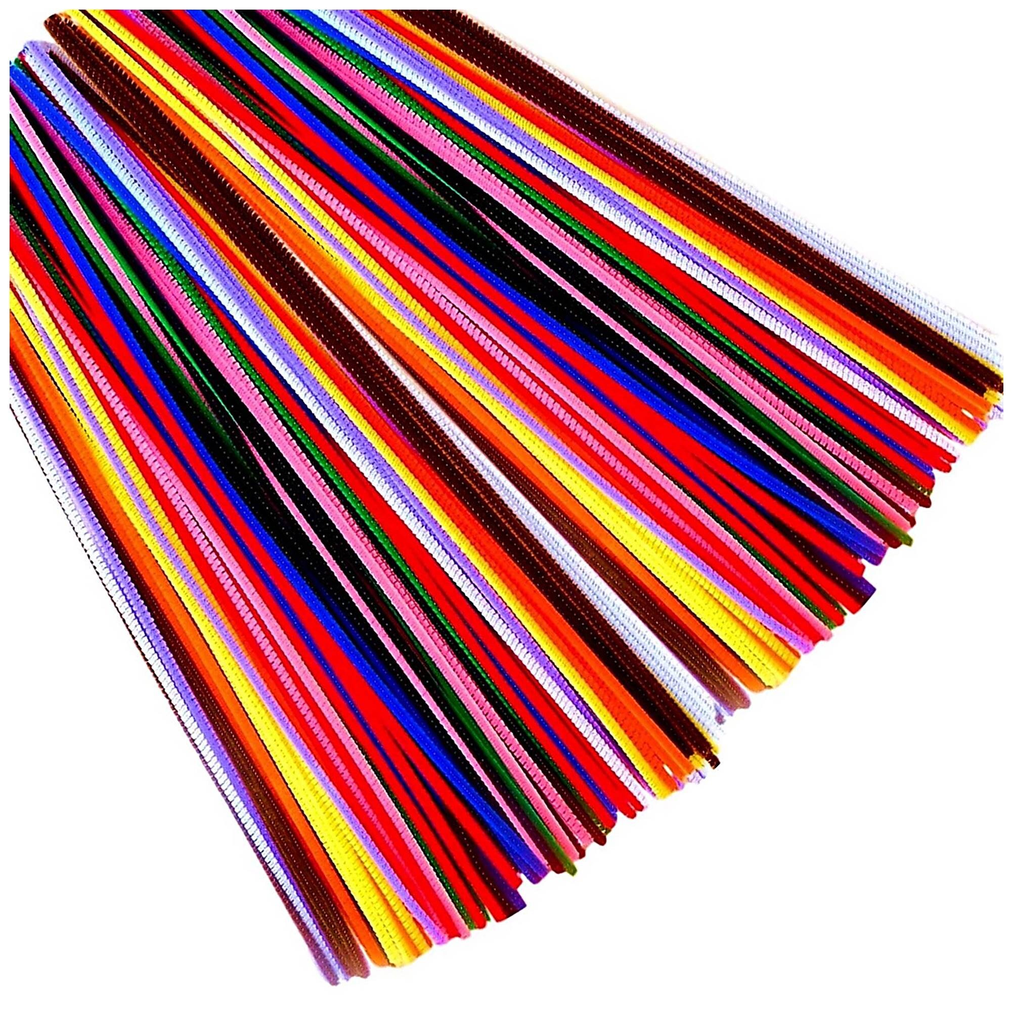 Pipe Cleaners Chenille Stems Mixed Colours 300mm X 4mm 100 Pieces Etsy