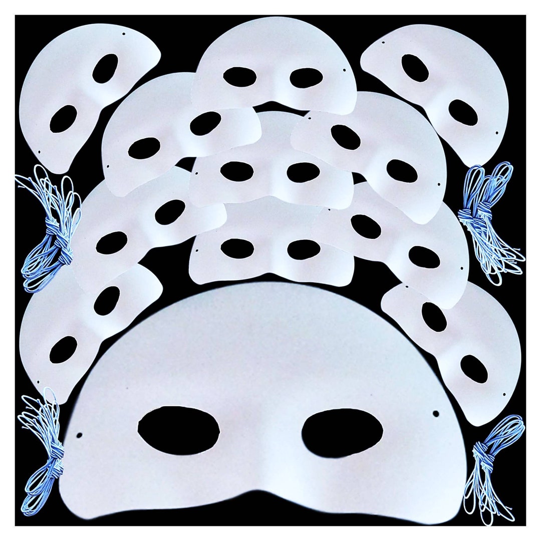 12 Masquerade Fancy Dress Face Masks to Paint or Decorate With Etsy UK