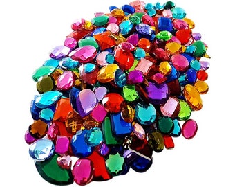 Gemstones For Kids Arts And Crafts, Loose Gemstones Craft Supplies Gems Coloured Jewellery 100g