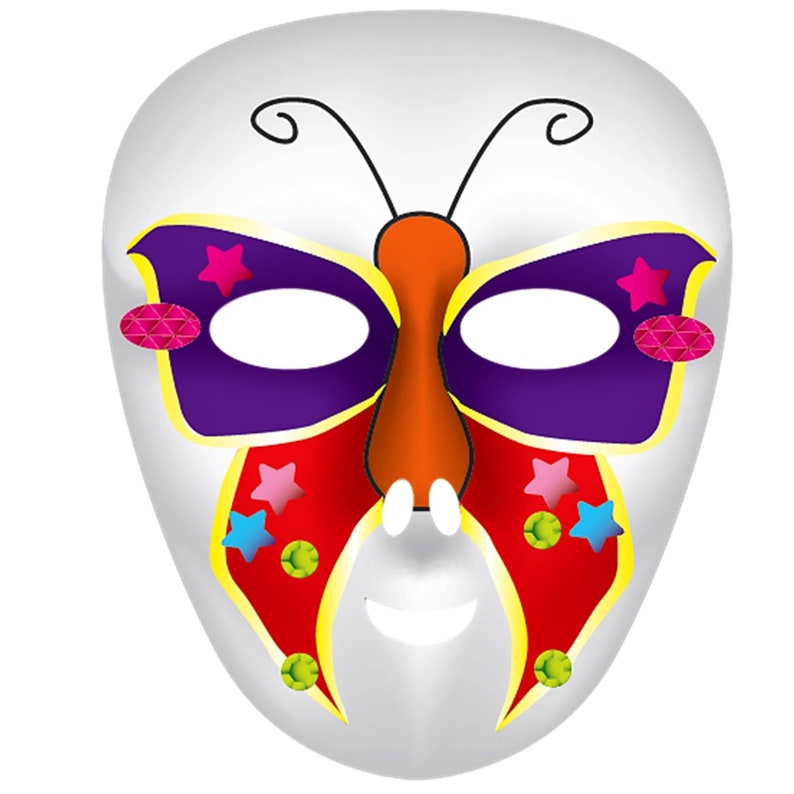 Fancy Dress Face Masks to Paint or Decorate With Flock Finish Etsy UK