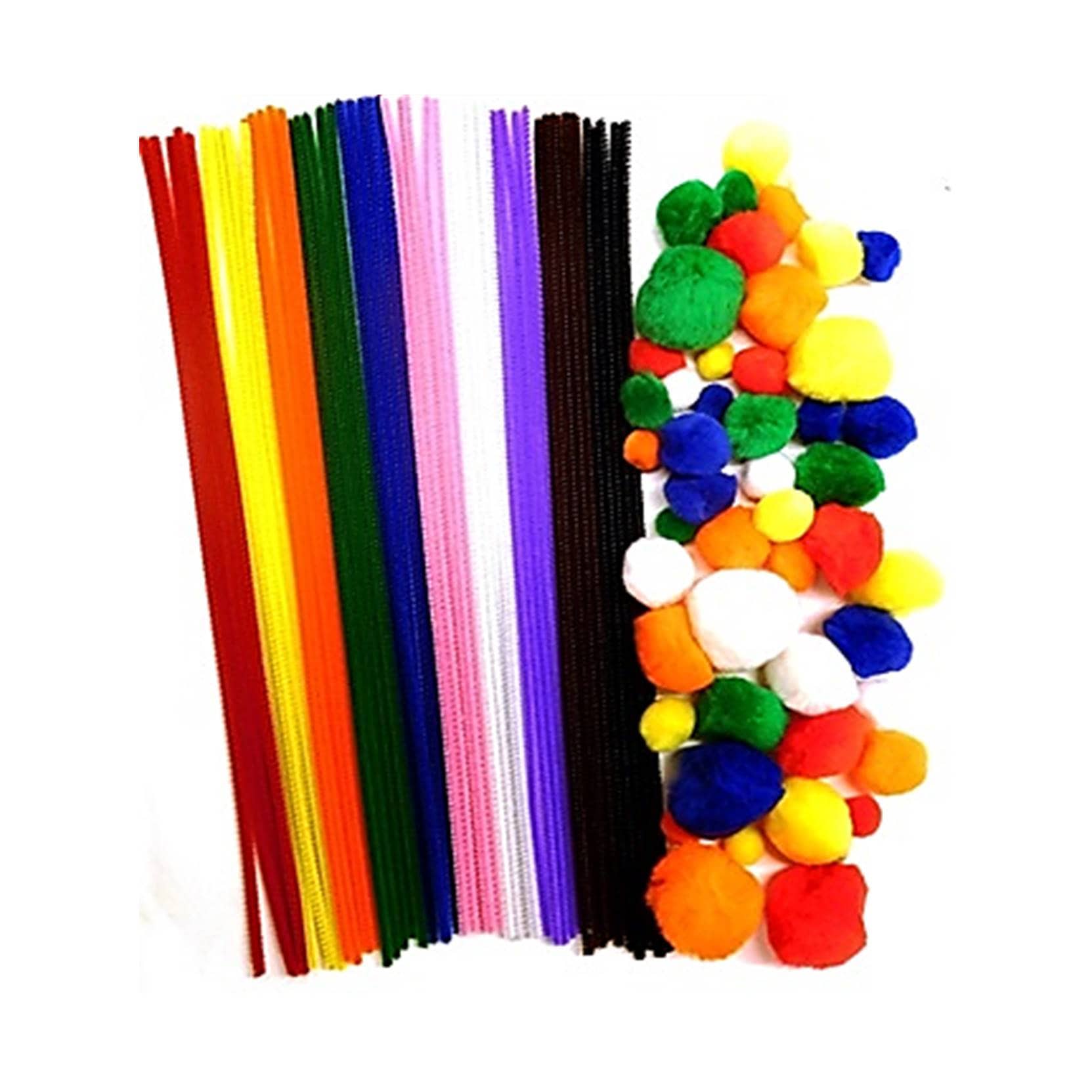 Gold and Silver Glitter Pipe Cleaners 300mm - 100 Pack, Collage Materials