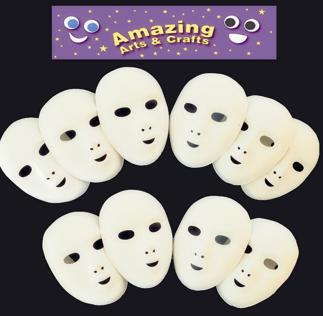 Fancy Dress Face Masks to Paint or Decorate With Flock Finish Etsy