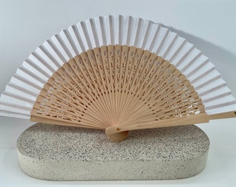 Wooden folding fan - boho