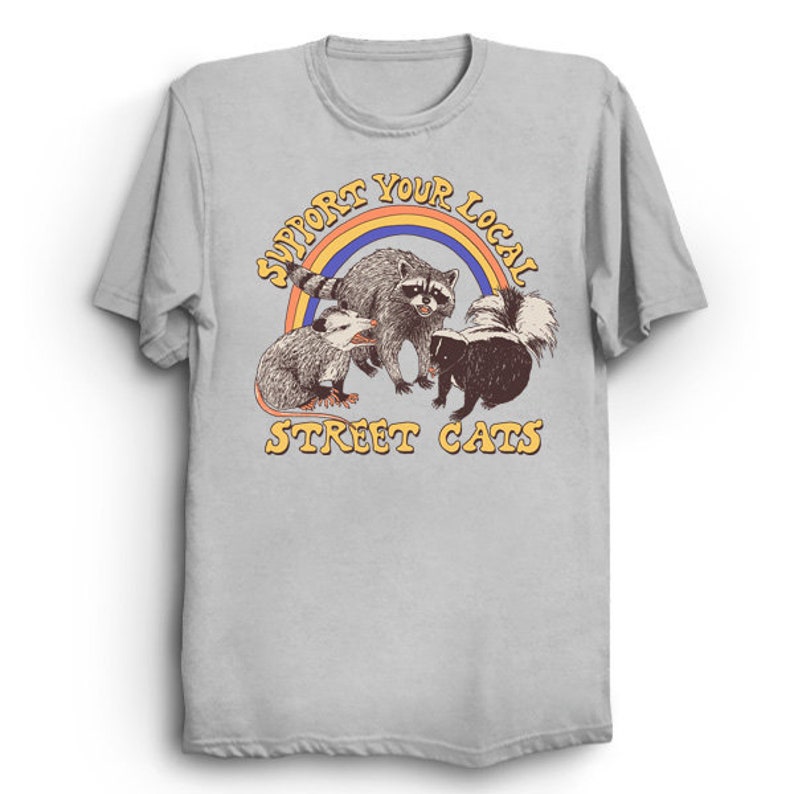 Street Cats T-Shirt Cool Funny Tee Shirt Gift Opossum Possum | Etsy