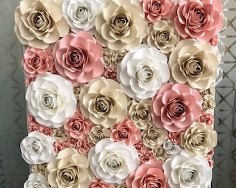 Paper Rose Backdrop Template | 4 Sizes, SVG & PDF (Digital Download)
