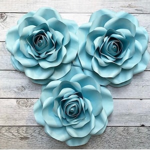 SVG und PDF 12&quot; Rose Papier Blumen Vorlage | DIY Papier Blumen Hintergrund