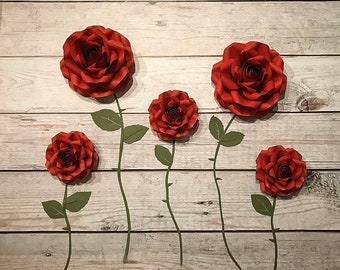 Gold-Rimmed Paper Roses | Beauty and the Beast Decor