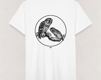Spotted Owls - Unisex T Shirt - By Mythical Forces